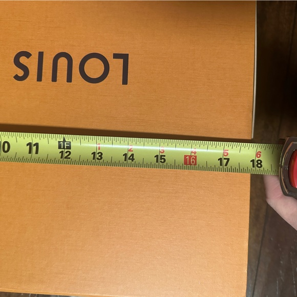 Louis Vuitton Original Orange Storage Box 18x14.5x6.5 inches blue lettering - Picture 6 of 8